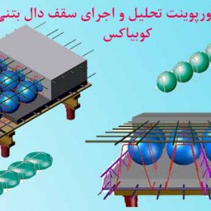 دانلود کاملترین پاورپوینت تحلیل و نحوه اجرای سقف دال بتنی _کوبیاکس
